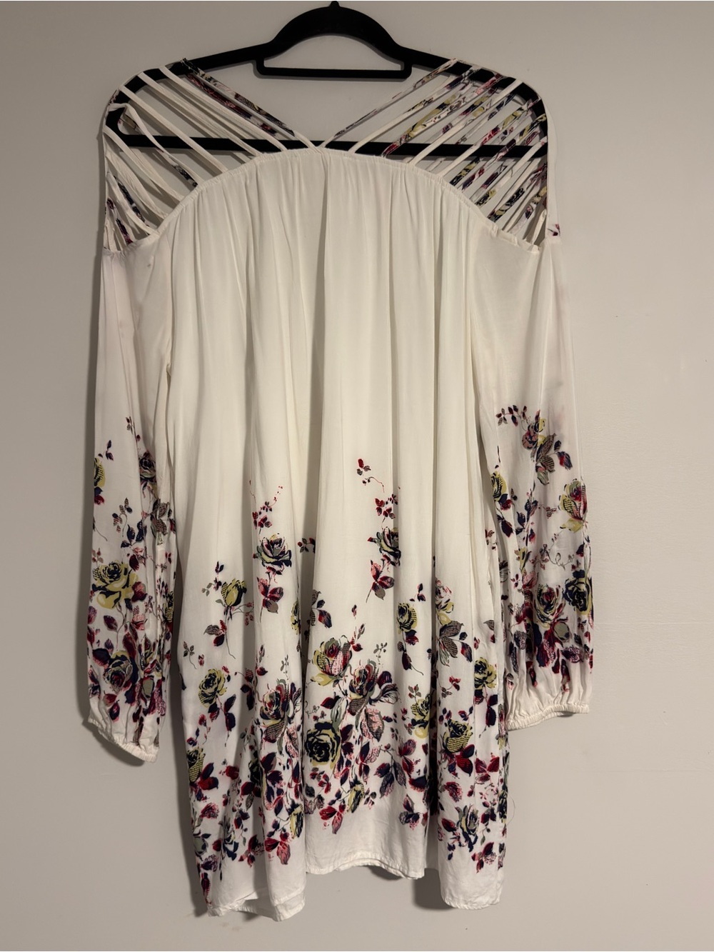 entro White Floral Mini Dress with Strappy Yoke - Picture 6 of 7